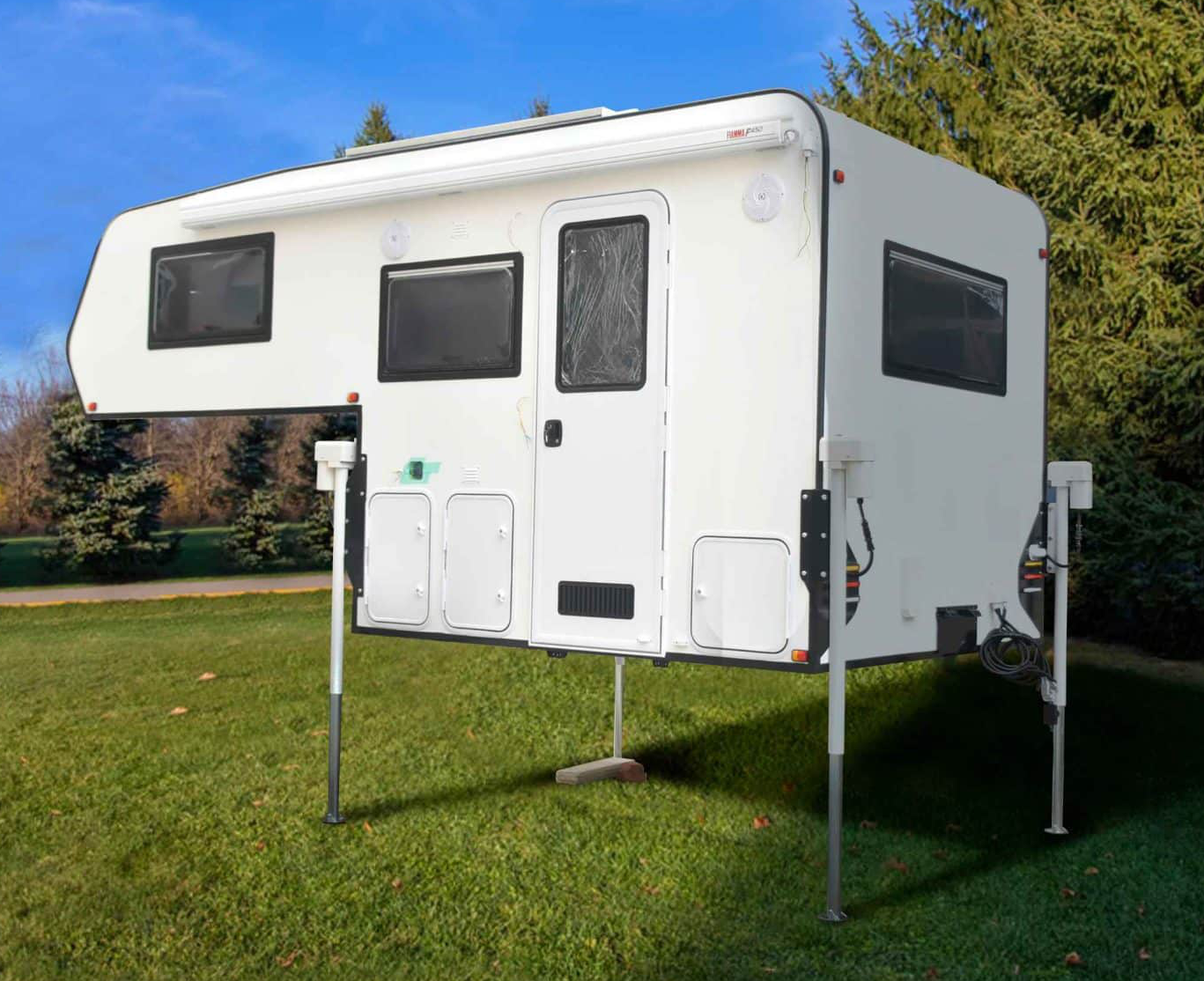 gold rhino camper expedition side outside view