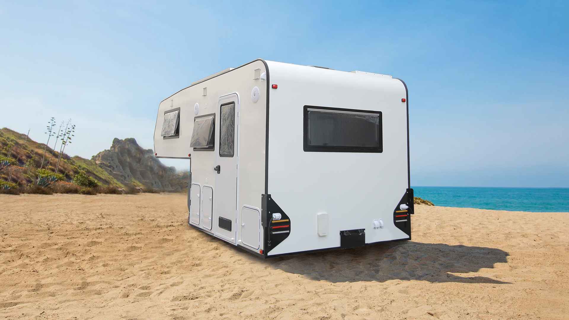 gold rhino camper expedition pleaser rear view